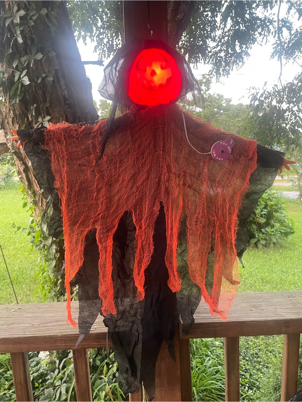 Halloween Light Up Spooky Pumpkin Ghost Decoration